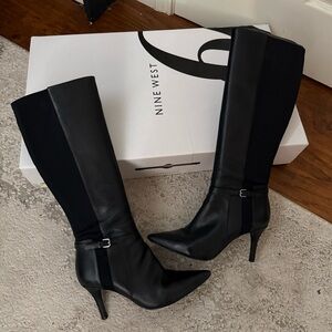 Nine West Elegant Black Heeled Boots